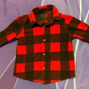 🔥6/$10🔥 Jumping Beans Toddler Long-Sleeved Button-Down Shirt, 18 Months, Plaid
